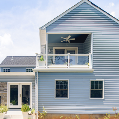Greene Design and Build | Second floor - Blue house outside Greene Design and Build | Second floor - Blue house outside